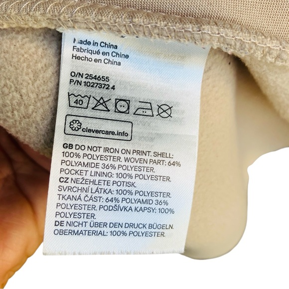 H&M Fleece Smiley Vest Full Zip Pockets Sleeveless Outdoor Casual‎ Beige M - Picture 7 of 9